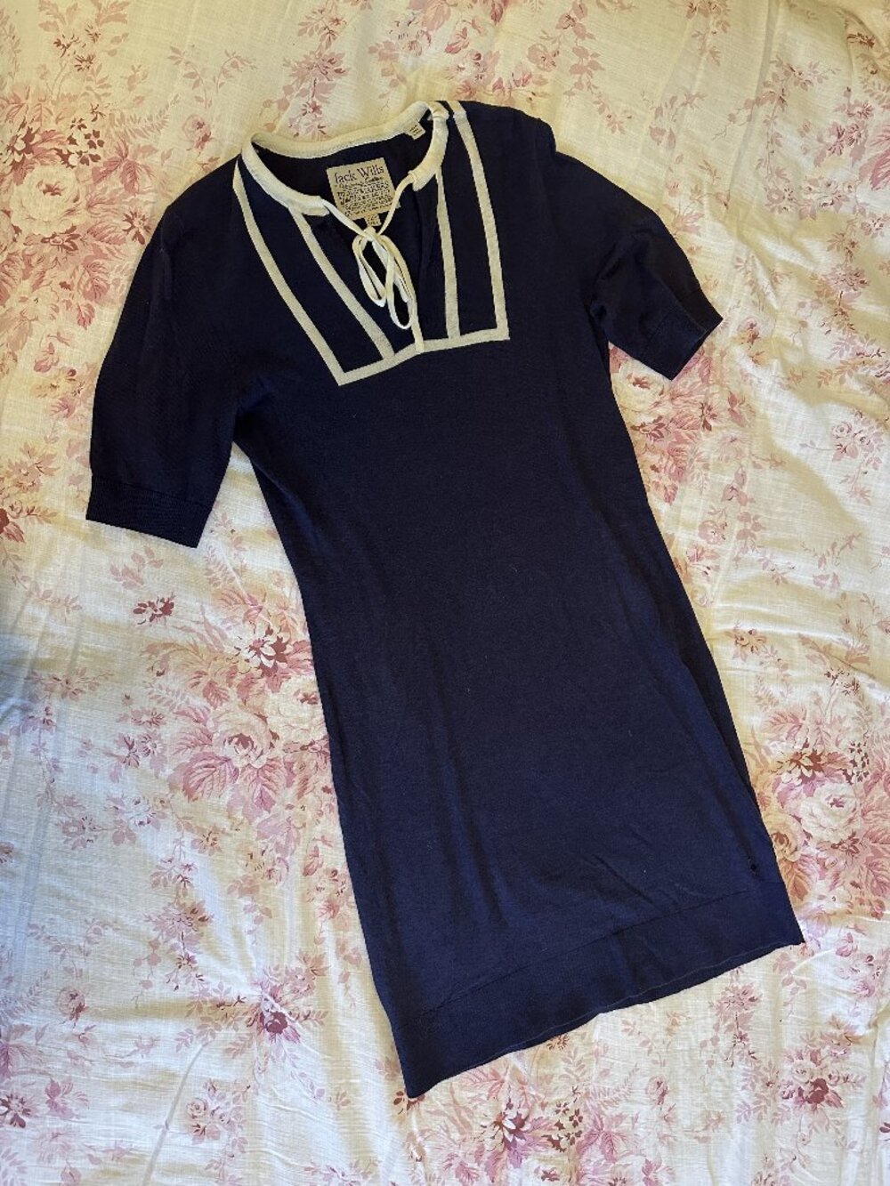 JACK WILLS SHORT SLEEVE PREPPY KNIT DRESS